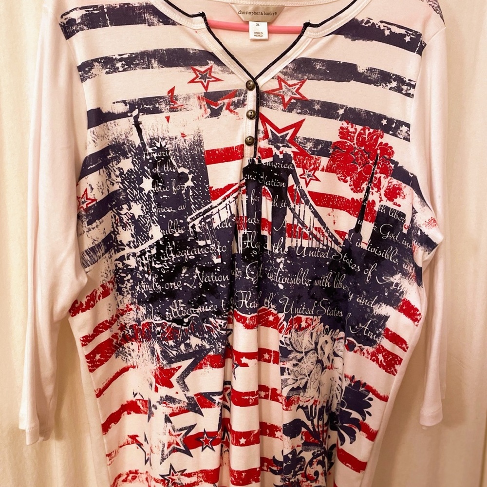 Christopher & Banks patriotic shirt